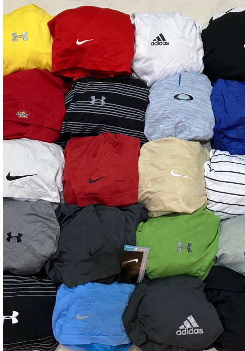 Nike, Adidas, Champion, Under Armour, and Dickies American Brand T-Shirt, 38 Pieces