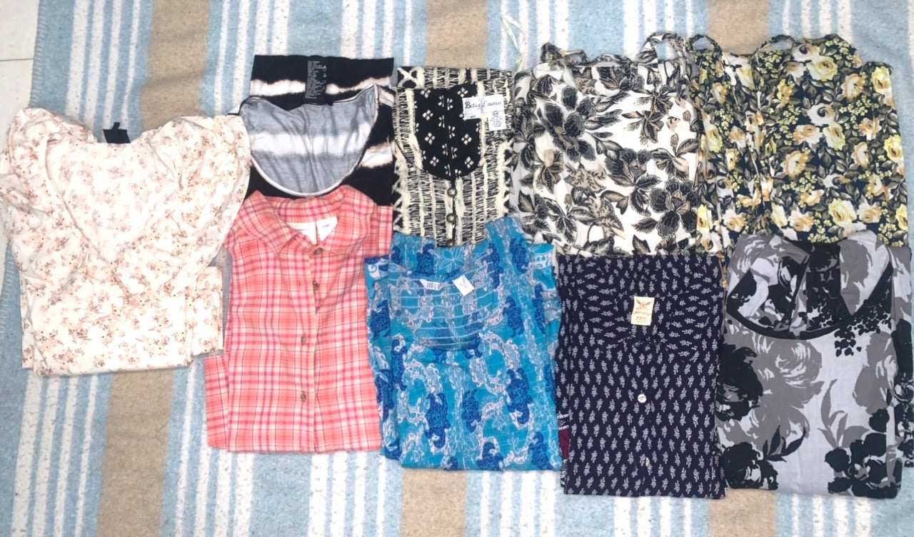 Ladies cotton dress - (10 pieces)