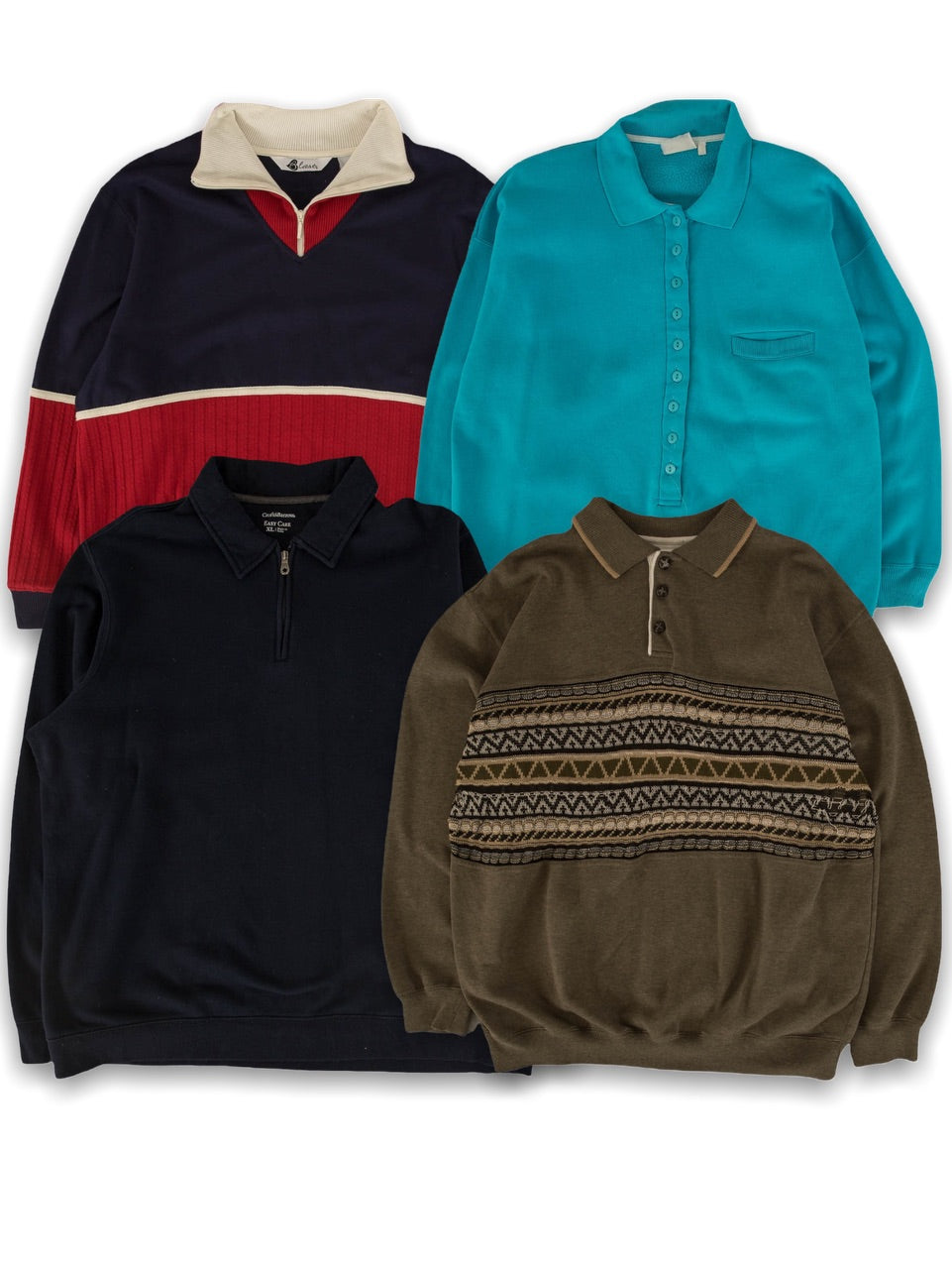 Vintage Quarter Zip/Button Sweatshirts (20 pcs)