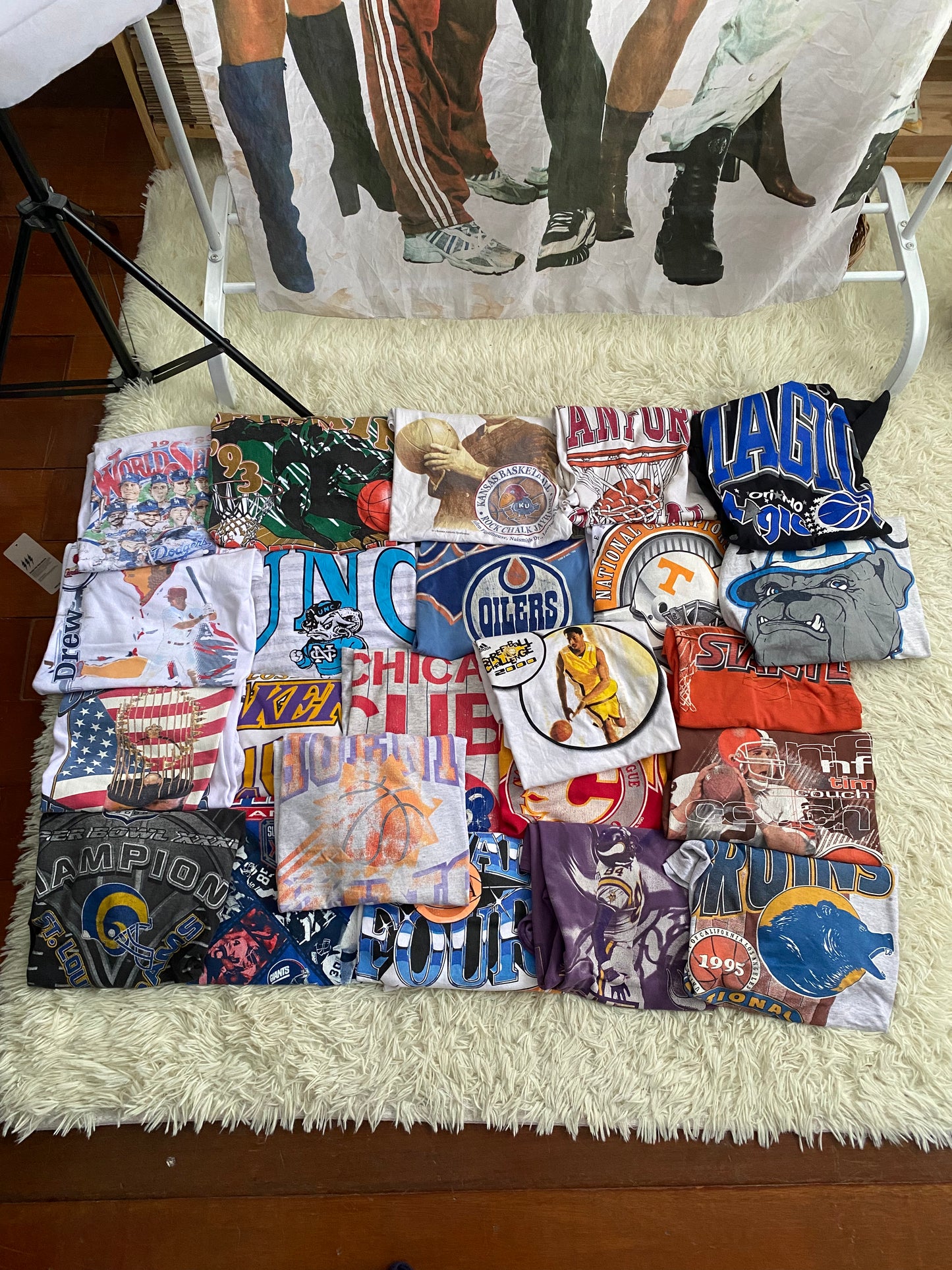 Vintage Teams Sports Bundle from 80-2000s, 23 pc
