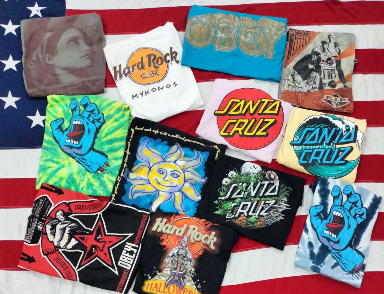Obey & Santa Cruz & Hard Rock T.shirt 50 pcs