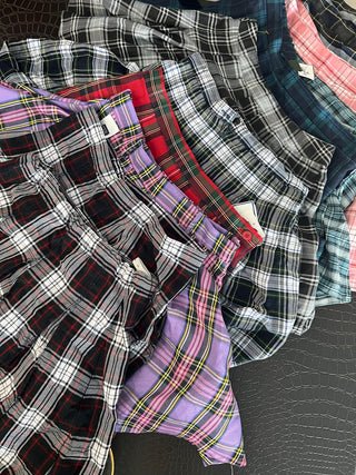 Ladies Plaid Checkered Skirts - 50 pieces