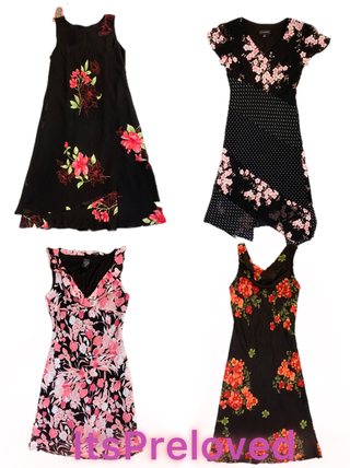 Y2k Black Foral dresses only at $10(RX-727)