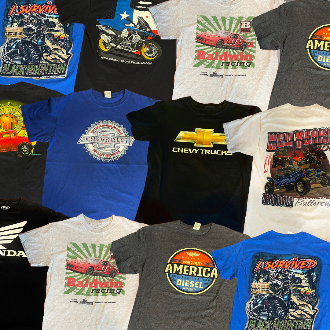 100 Piece Grade A T-Shirts: Motorcycle/ Bikers