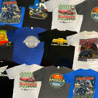 100 Piece Grade A T-Shirts: Motorcycle/ Bikers
