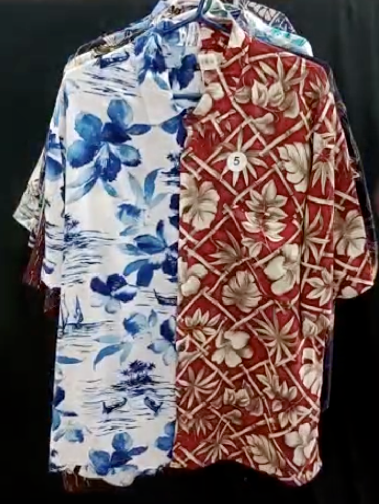 CR101 Mens reworked hawaii contrast shirts