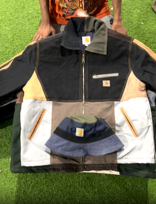 Detroit rework multi carhartt jacket with free hat