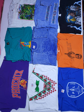 Printed Single-Stitch T-Shirts 102 pcs