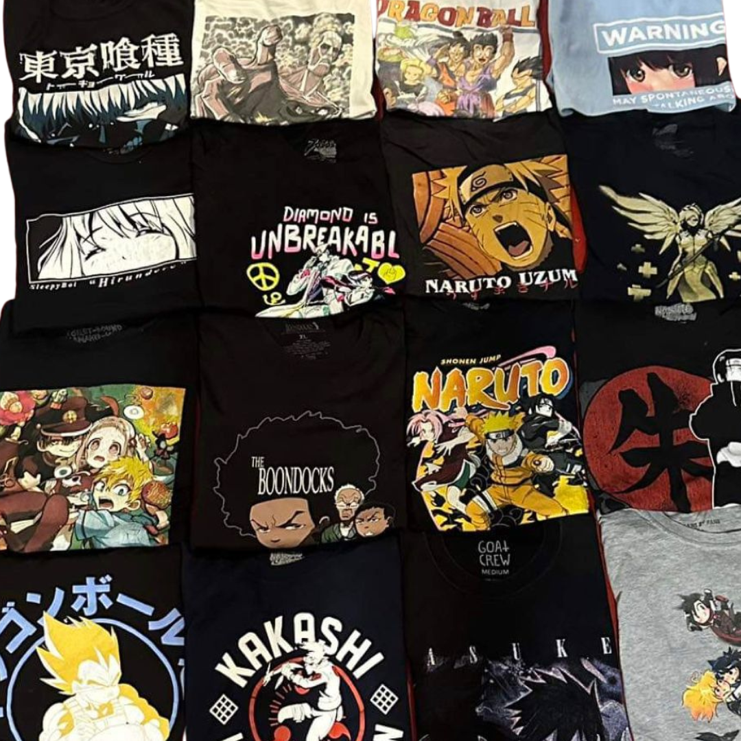 100 Piece Grade A T-Shirts: Anime