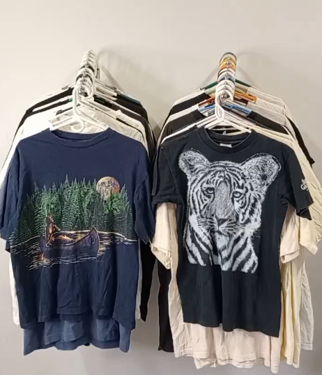 VINTAGE PRINTED SINGLE STICH T-SHIRTS -  40 PCS