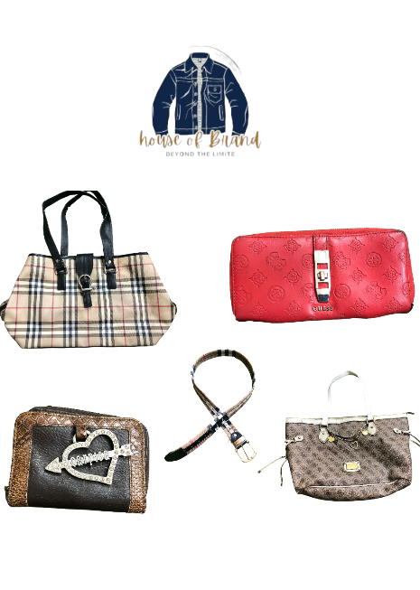 Burberry bag and belt,guess bag and clutch and one piece is carpisa clutch