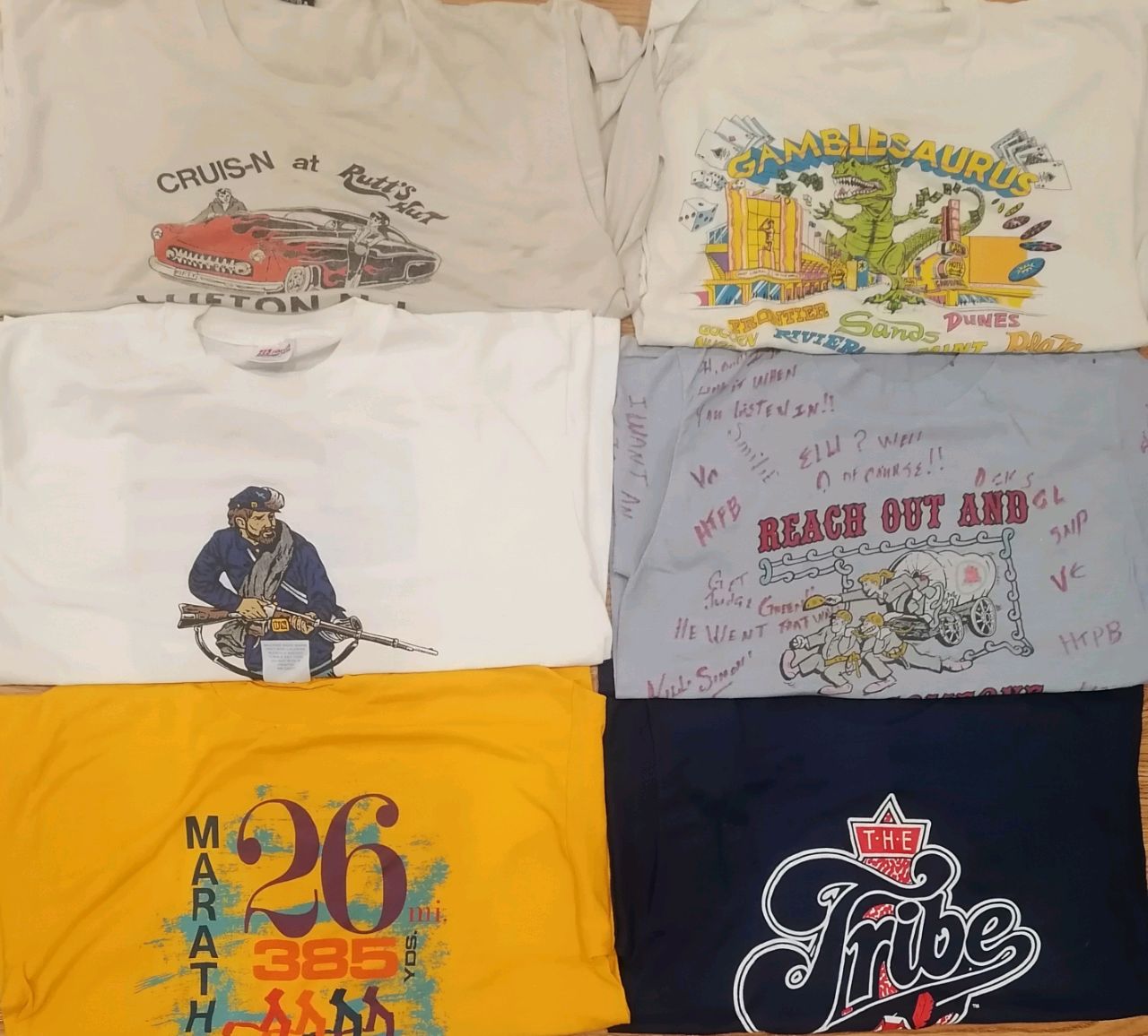 50/50 single stitch T-shirts - 65 pieces bundle