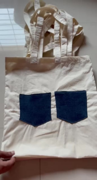 Vintage Style Tote Bags Cotton (30 pieces)