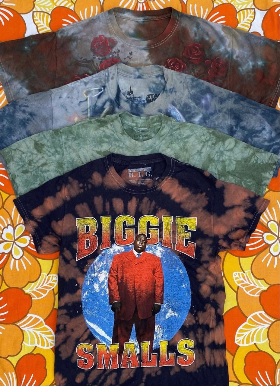 Vintage Mixed Tie Dye T-shirts - 25 Kg - Grade A/B
