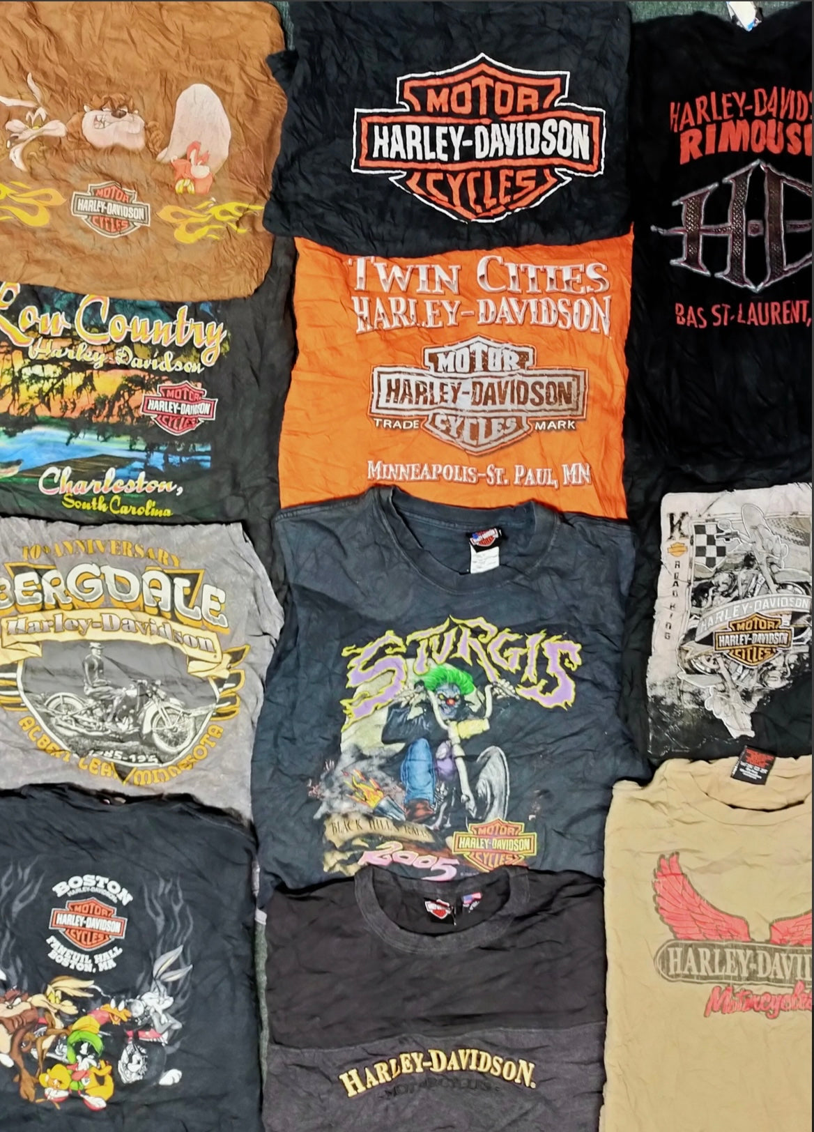 Vintage Harley Davidson Grade A T-Shirts- 50 pieces
