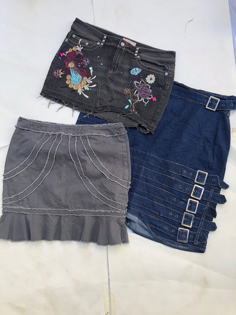 Y2K Denim Mini Skirt Drop- F-087-12 Pieces