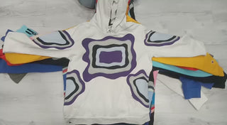 Reworked Men Hoodies with Rainbow Design made using Nike, Puma, Fila, Rebook, Tommy and Other Vintage Hoodies, Style # CR253.