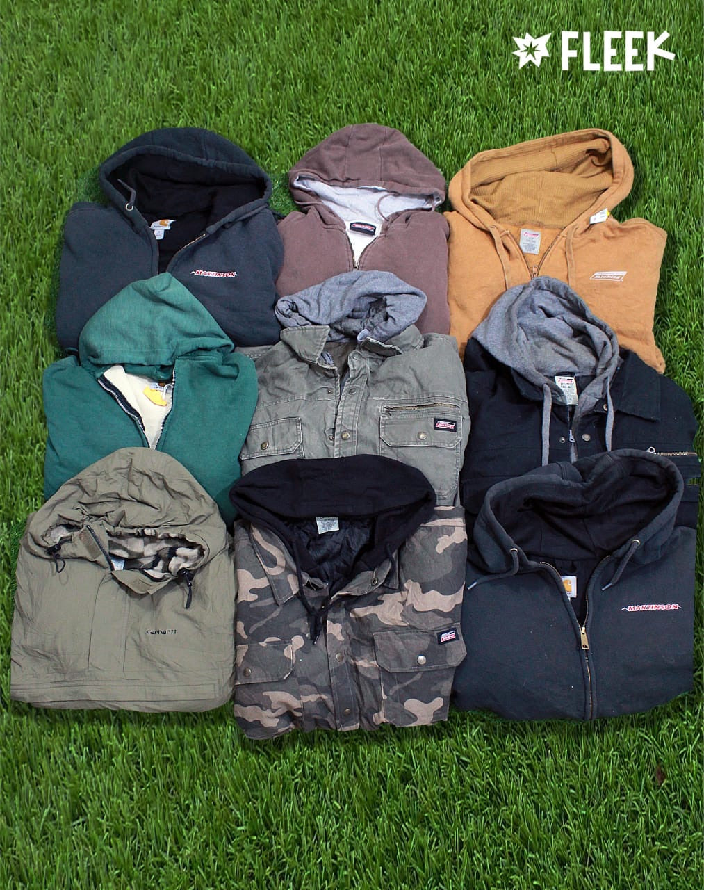 💥 30% off - Carhartt dickies zipper hoodie 23 pieces 💥