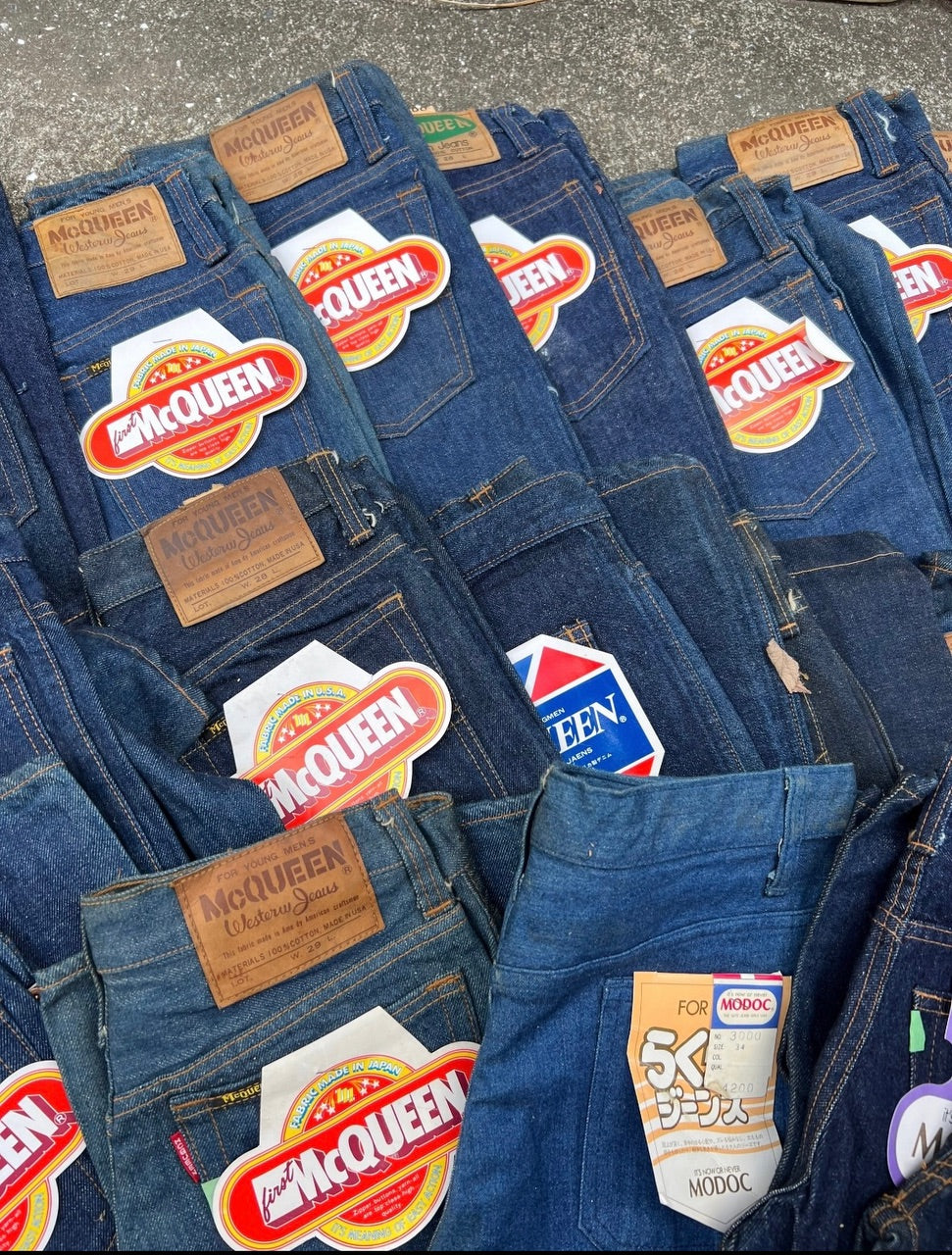 12 deadstock Japanese women denim jeans