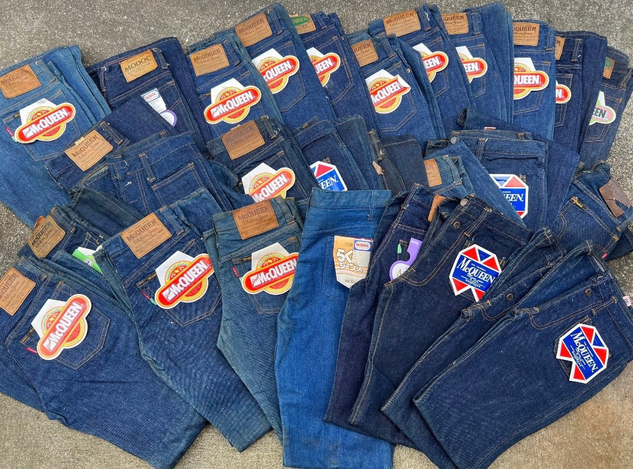 12 deadstock Japanese women denim jeans