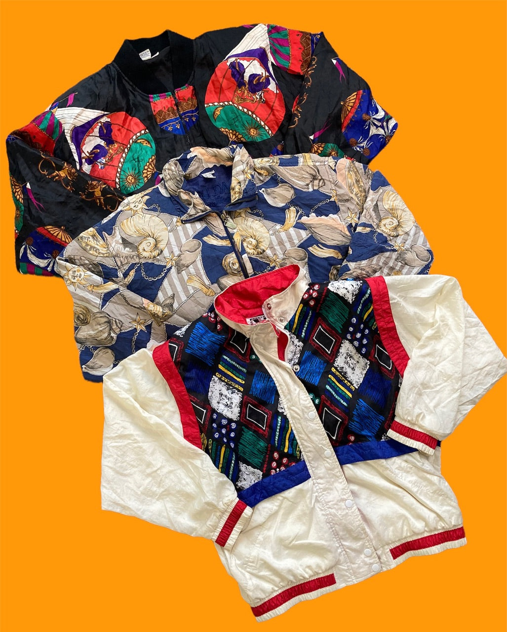 Vintage Funky Nylon Windbreaker 80s 90s Bundle (12 pieces)