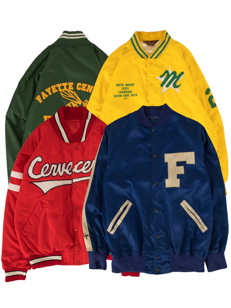Vintage Nylon/Satin Varsity Jackets (20 pcs)