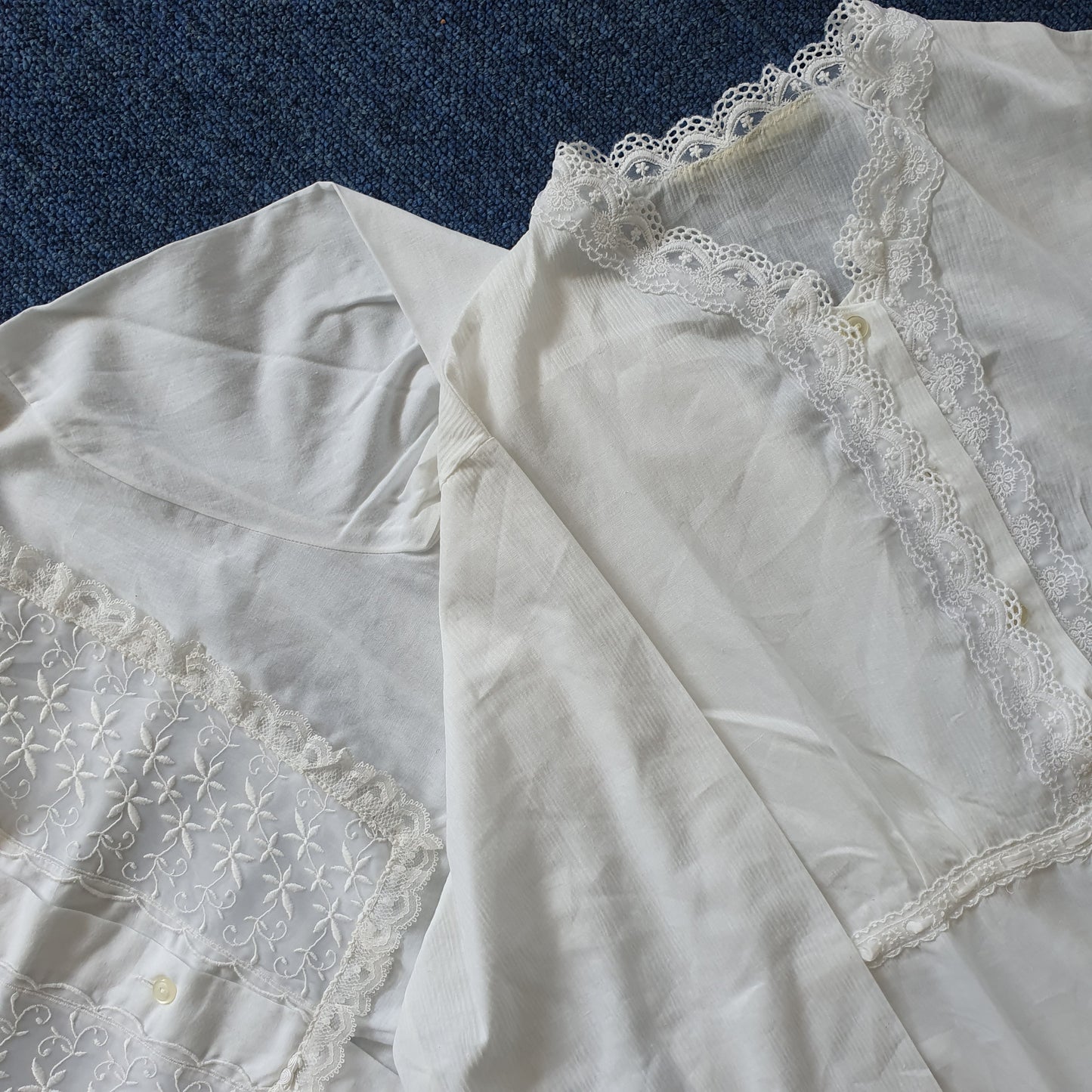 Antique/vintage cotton night gowns- 3 pieces