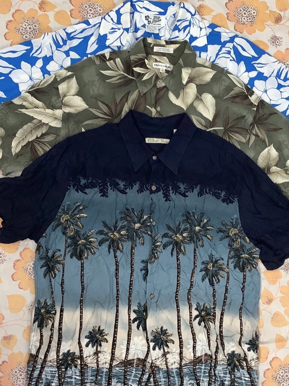 Vintage Hawaiian Patterned Men’s Shirts - 10 pieces Grade A