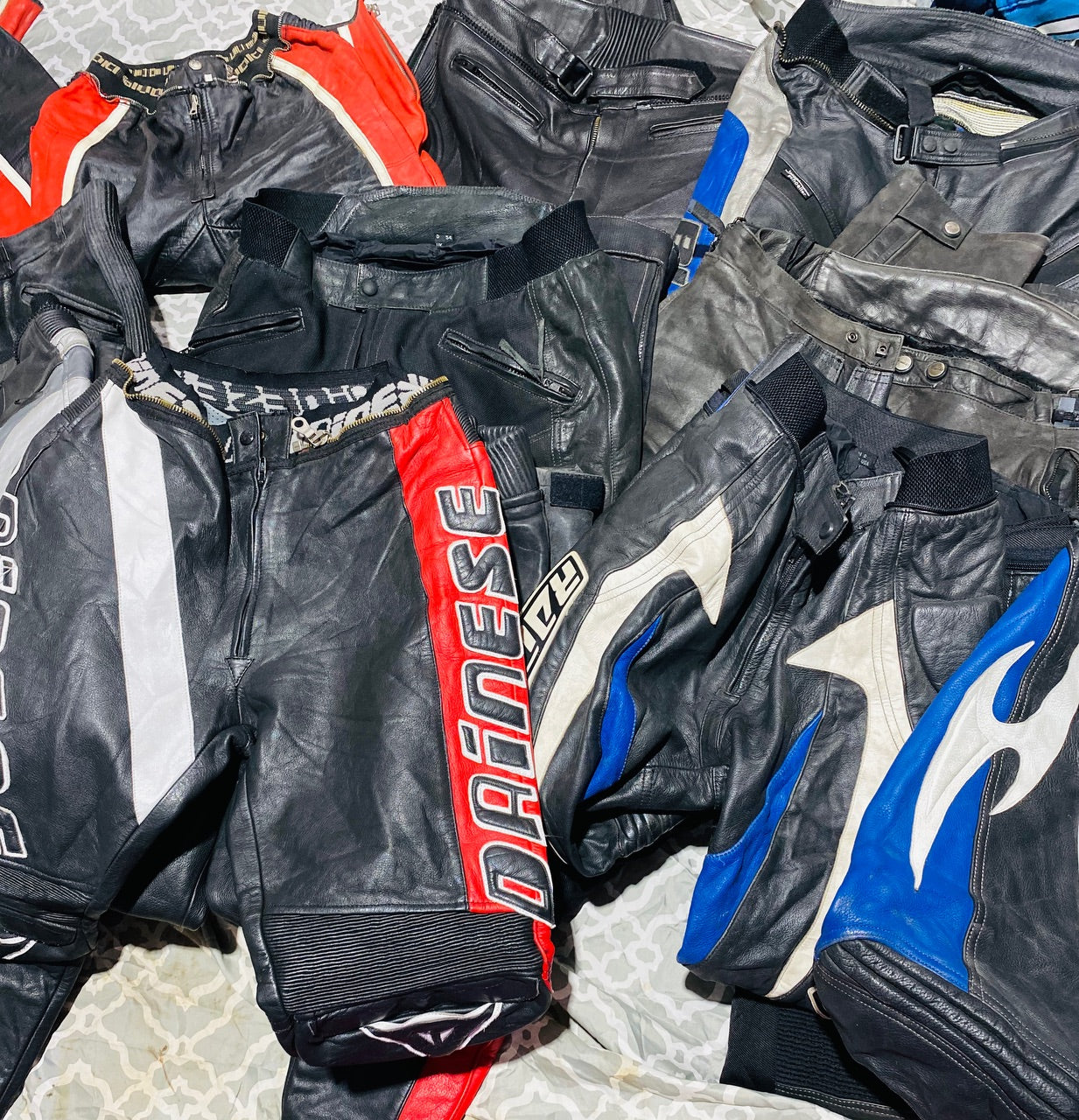 HEAVYBIKE LEATHER PANTS-14 PIECES