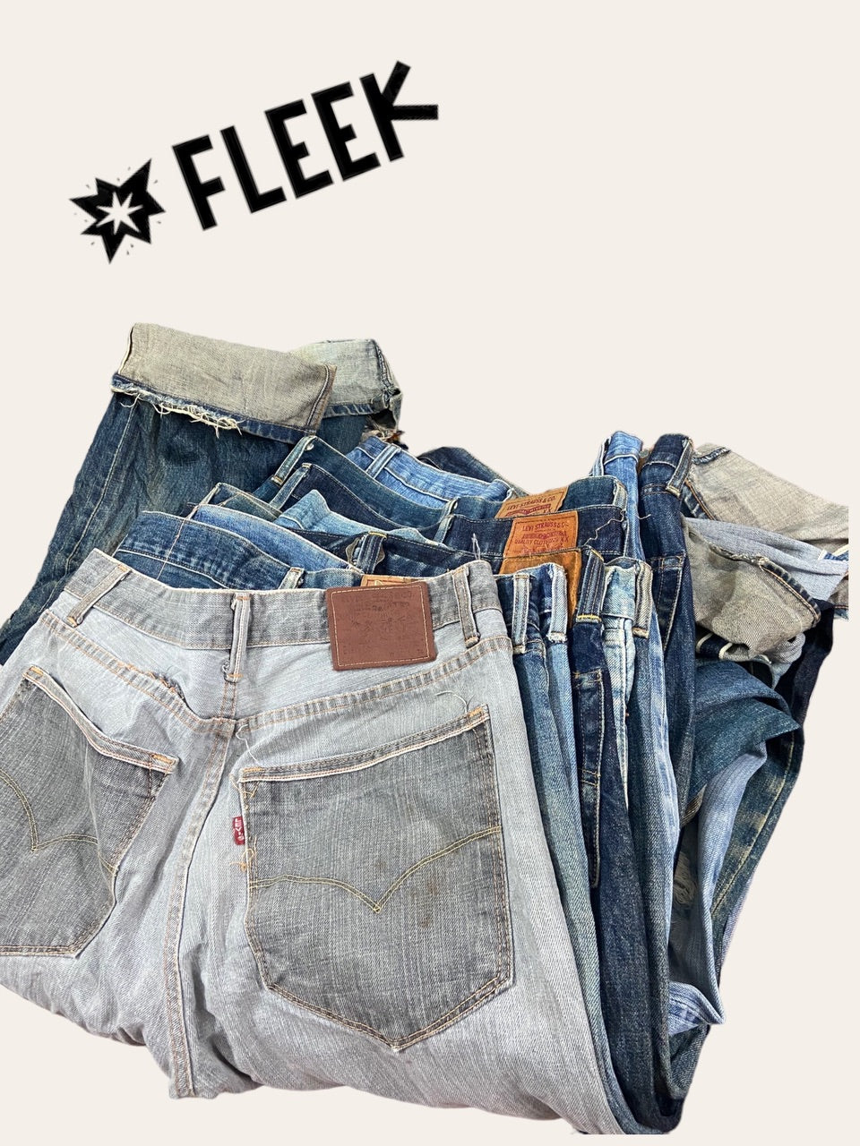 Levi? Vintage Selvedge Big E Mix Jeans including 501s - 10 Pieces