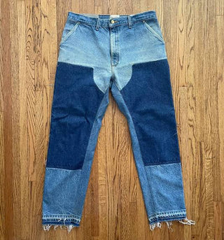 Reworked Men Levis 501 Double Knee made using Men Levis 501 Vintage Jeans, Style # CR043.