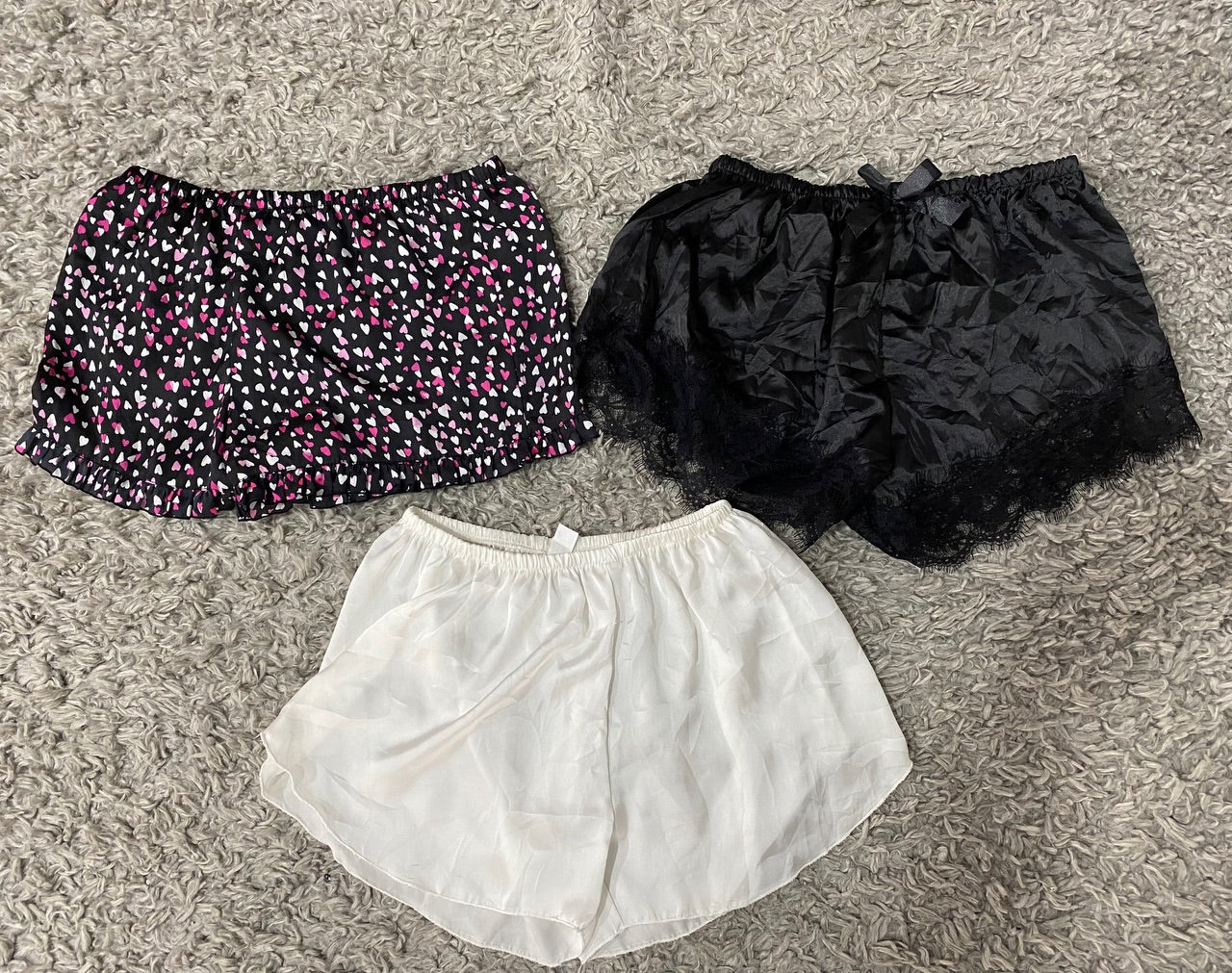 Y2K Silk Sleep Wear Shorts - 15 Pieces