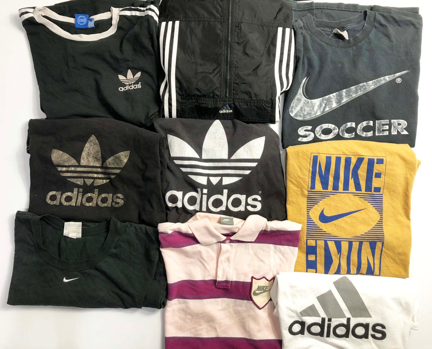 Premium branded Nike & Adidas hoodies sweatshirts tee wholesale bundle- 9 piece