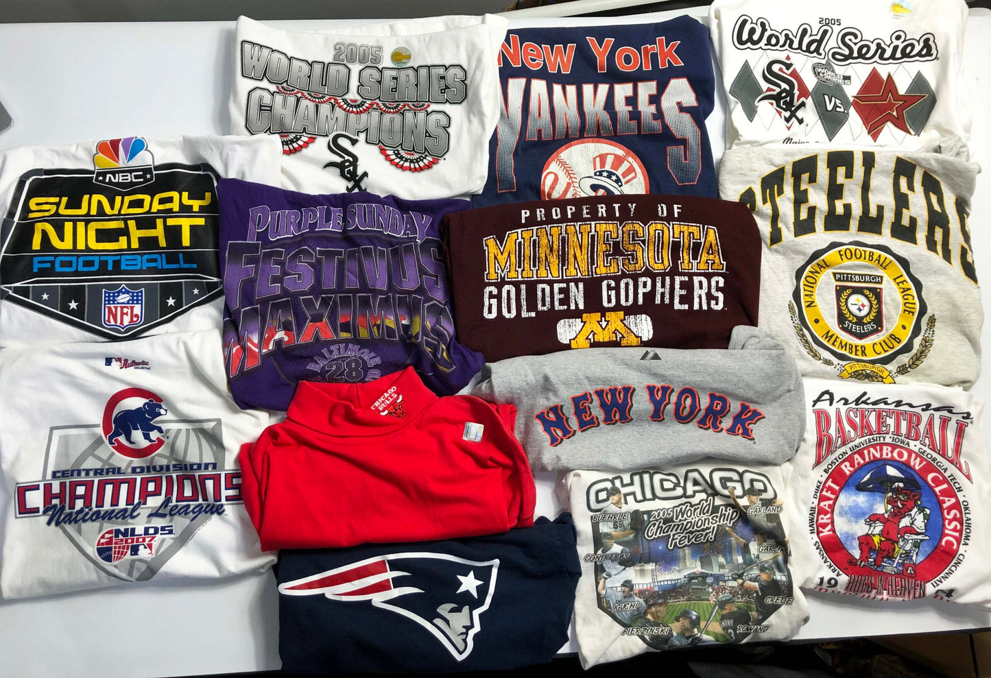 BOX49:Premium USA Pro-Sports College T-shirt Wholesale Bundle- 13 Piece