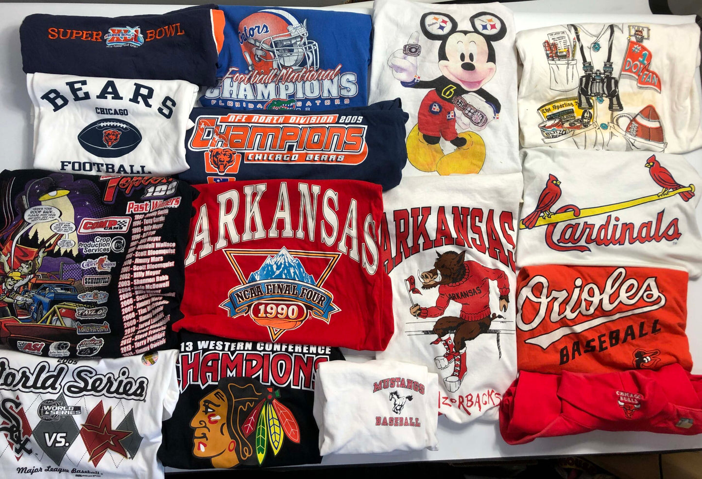 BOX47:Premium USA Pro-Sports College T-shirt Wholesale Bundle- 15 Piece