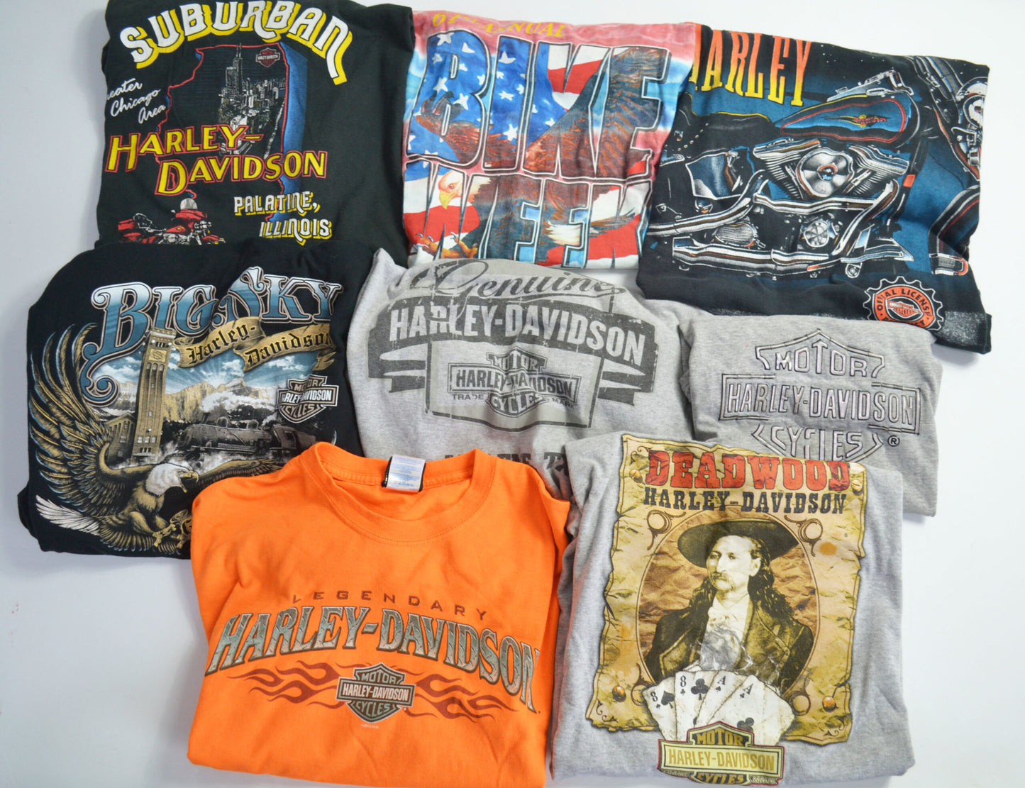 Premium Harley Davidson T-shirt Wholesale Bundle- 8 piece