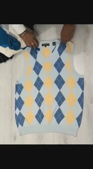 Diamond Pattern Sweater Vests - 25 piece
