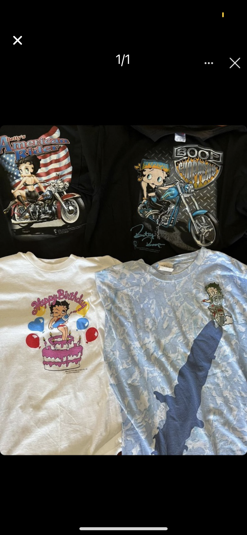 Vintage Betty Boop T-Shirt & Sweatshirt Bundle (7 pcs)