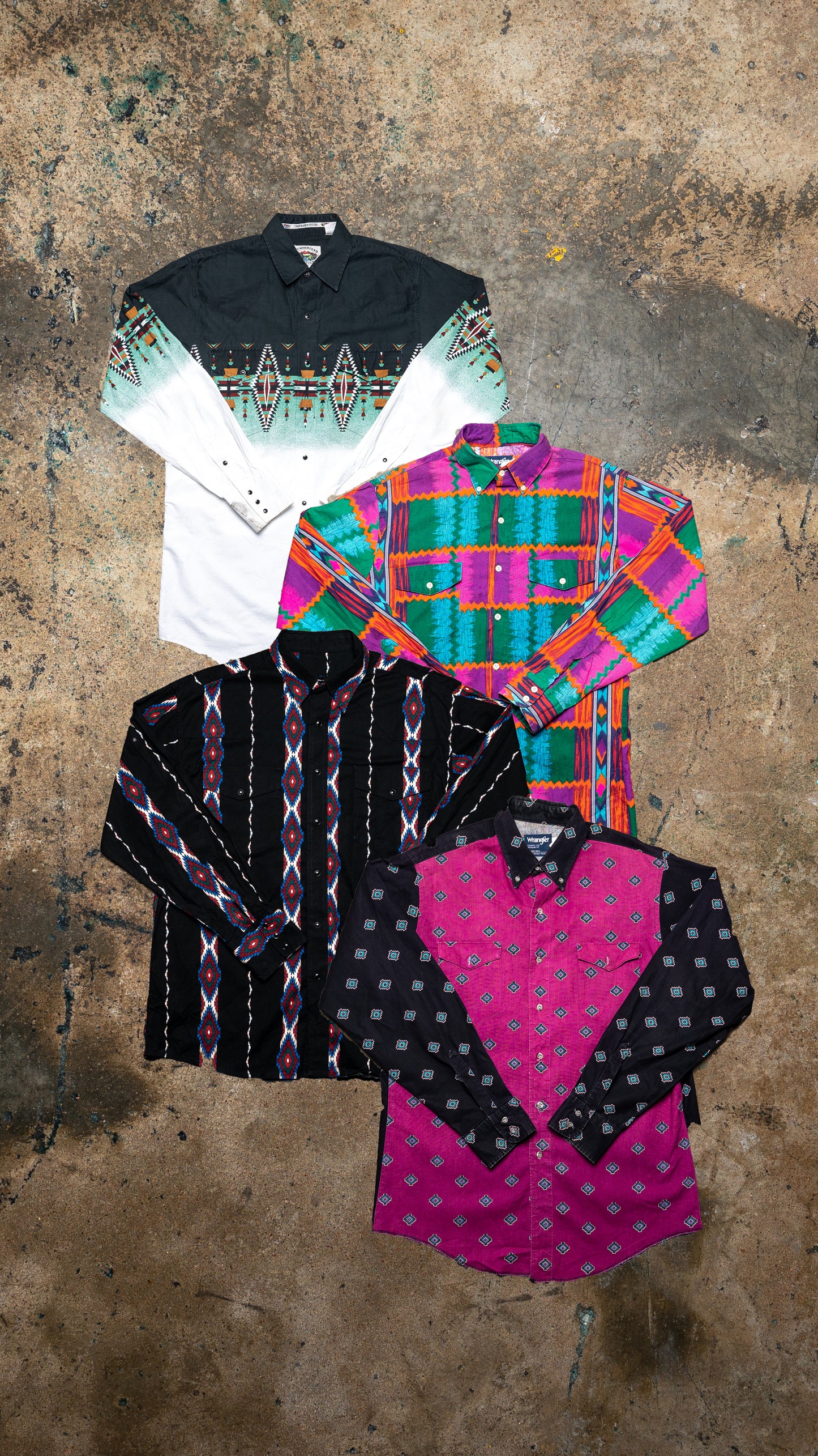 Vintage Western Dress Shirt Mix (15 Pieces)