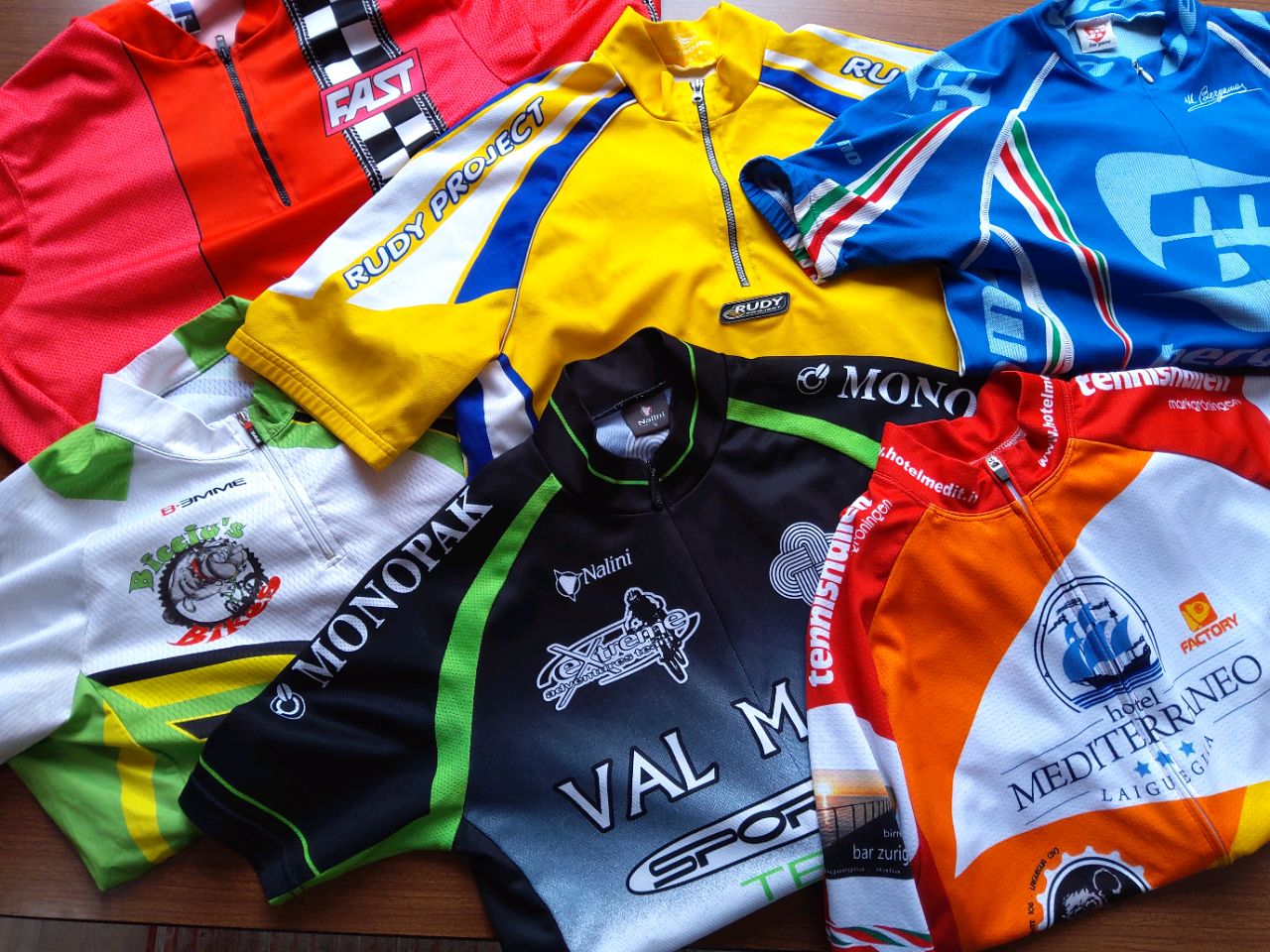 60 Mixed Quality Vintage Sport Cycling Jerseys