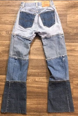 Reworked Men Four Color Denim Pants made using Lee, Levis and Wrangler Denim Pants, Style # CR210