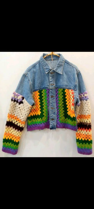 Rework Denim jackets with colourful sweaters - 25 pieces