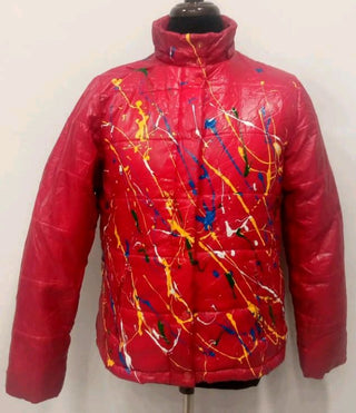 Rework Puffer Jacket with Color Splatter - 25 pieces