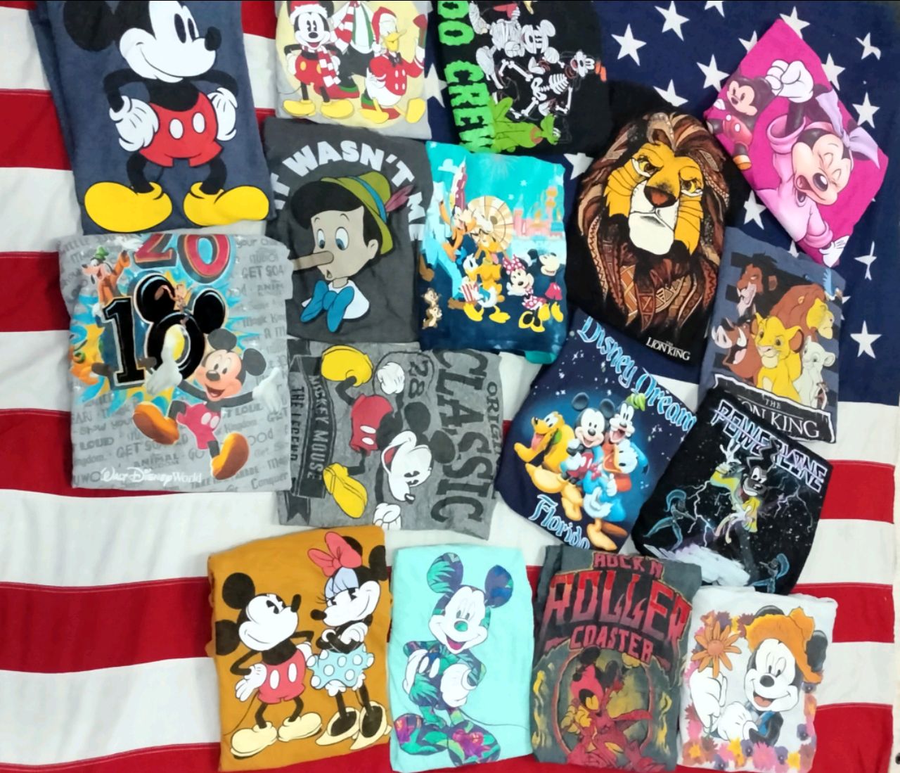 Disney Cartoon T-Shirts 50 Piece Bundle