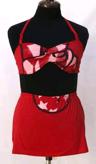 CR 197 - Reworked set of halter neck blouse & sexy skirt-40 piece