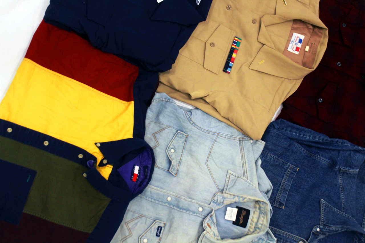 Vintage men shirt 80's 90's-30 pieces bundle