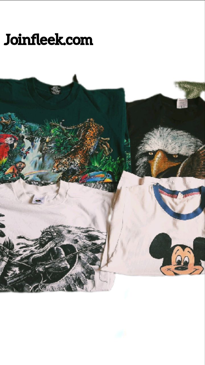 Vintage 90s single stitch t-shirt - 50 pieces of bundle