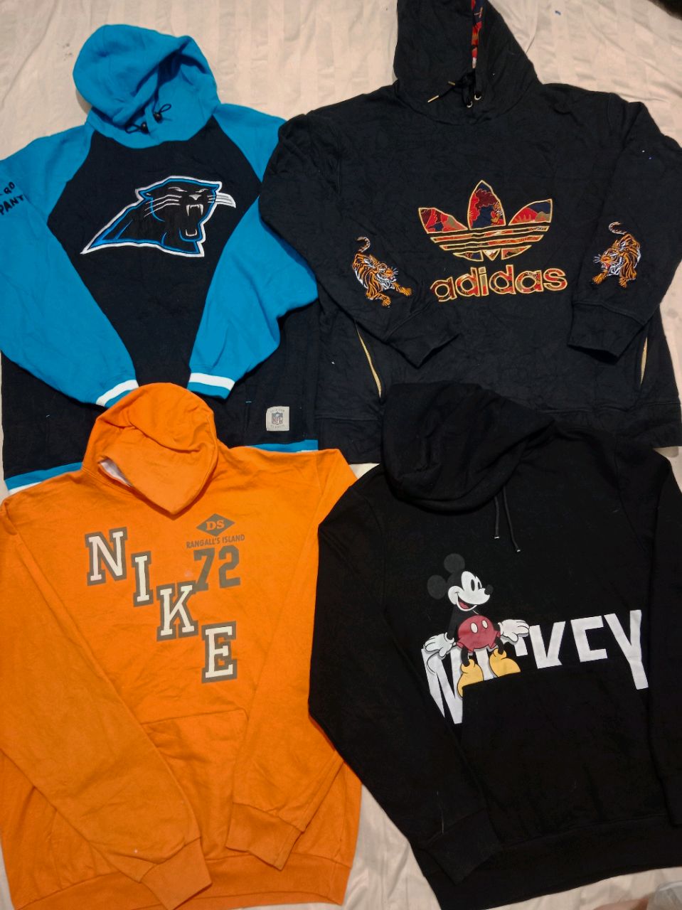 NFL NHL Starter, Champion Reverse Weave & Mix Branded Hooded Sweatshirt Premium Grade USA made (85) piece