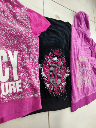 Y2K Velour Juicy Couture Zipper Hoodies - 16 pieces