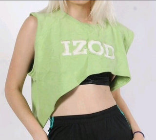 Reworked Ladies Fashion Crop top made using Nike, Adidas, Puma, Fila, Tommy and Other Vintage T Shirts, Style # CR227.